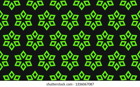 Green tones. Geometric design seamless pattern. Vector illustration