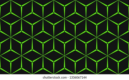 Green tones. Geometric design seamless pattern. Vector illustration