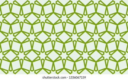 Green tones. Geometric design seamless pattern. Vector illustration