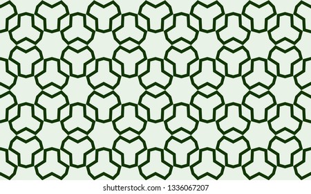 Green tones. Geometric design seamless pattern. Vector illustration