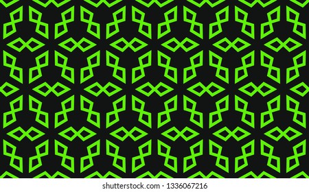 Green tones. Geometric design seamless pattern. Vector illustration