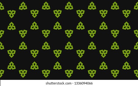 Green tones. Geometric design seamless pattern. Vector illustration