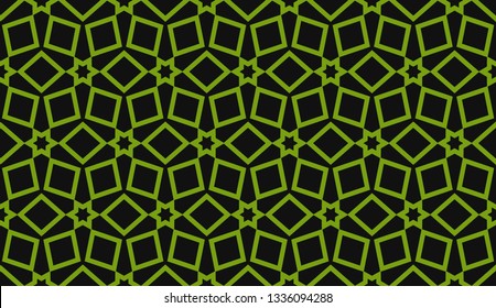 Green tones. Geometric design seamless pattern. Vector illustration