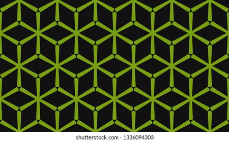 Green tones. Geometric design seamless pattern. Vector illustration