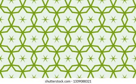 Green tones. Geometric design seamless pattern. Vector illustration