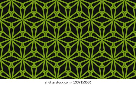 Green tones. Geometric design seamless pattern. Vector illustration