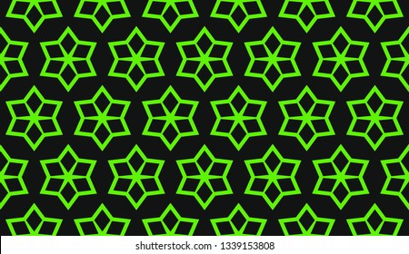 Green tones. Geometric design seamless pattern. Vector illustration
