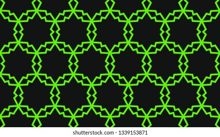 Green tones. Geometric design seamless pattern. Vector illustration