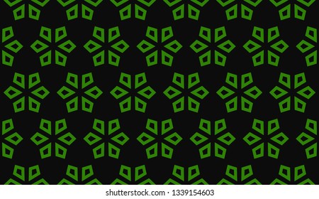 Green tones. Geometric design seamless pattern. Vector illustration