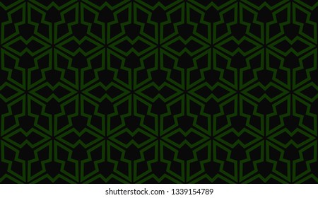 Green tones. Geometric design seamless pattern. Vector illustration
