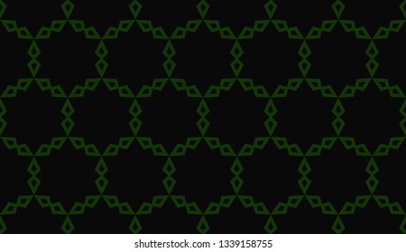 Green tones. Geometric design seamless pattern. Vector illustration