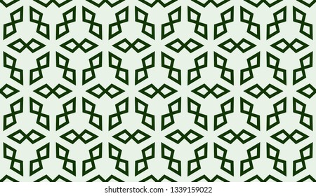 Green tones. Geometric design seamless pattern. Vector illustration