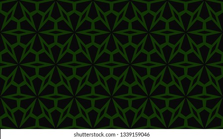 Green tones. Geometric design seamless pattern. Vector illustration