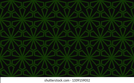 Green tones. Geometric design seamless pattern. Vector illustration