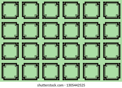 Green tones. For the interior design, printing, textile industry. Geometric pattern as seamless vector illustration