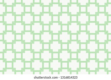 Green tones. For the interior design, printing, textile industry. Geometric pattern as seamless vector illustration