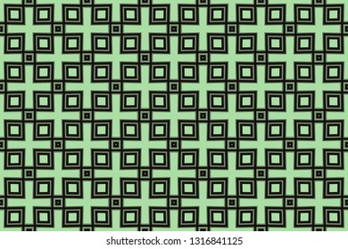 Green tones. For the interior design, printing, textile industry. Geometric pattern as seamless vector illustration