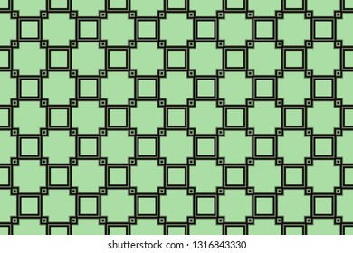 Green tones. For the interior design, printing, textile industry. Geometric pattern as seamless vector illustration