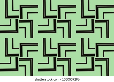 Green tones. For the interior design, printing, textile industry. Geometric pattern as seamless vector illustration