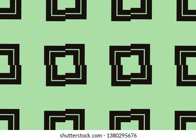 Green tones. For the interior design, printing, textile industry. Geometric pattern as seamless vector illustration