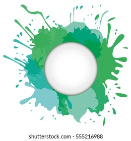 green tones paint splatter icon image vector illustration design 