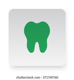Green Tooth icon on white app button
