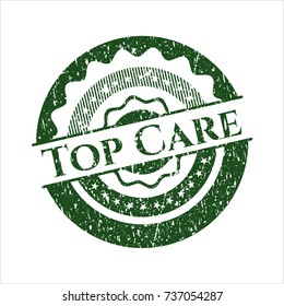 Green Top Care distress rubber seal with grunge texture