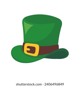 A green top hat with a gold belt. Elements for st.patrick's day festival