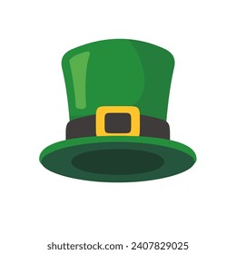 A green top hat with a gold belt. Elements for st.patrick's day festival