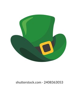 A green top hat with a gold belt. Elements for st.patrick's day festival