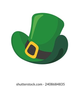 A green top hat with a gold belt. Elements for st.patrick's day festival