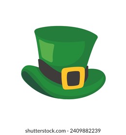 A green top hat with a gold belt. Elements for st.patrick's day festival