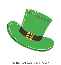 green top hat. leprechaun hat on a white background. St.Patrick 's Day