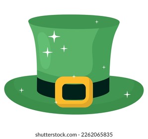 green top hat over white