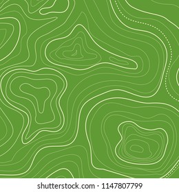 Green Topographic Map, Abstract Vector Illustration