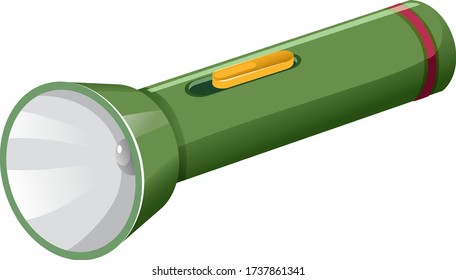 Green torchlight on white background illustration
