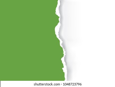 
Arrière-plan vert papier déchiré. 
Illustration d'arrière-plan papier vert avec place pour votre texte ou image.Image vectorielle disponible.