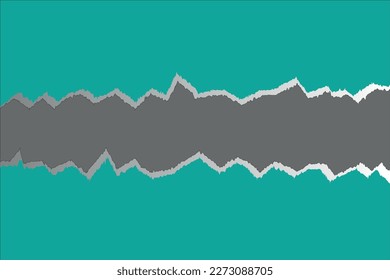Green torn paper vector illustration with copy space for text