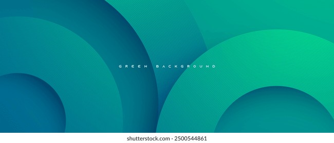 Círculos de fondo abstracto de tosca verde líneas de diseño de textura Vector