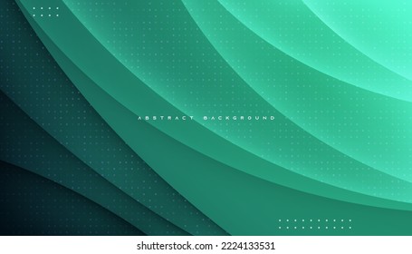 Green tosca abstract gradient background with halftone shape