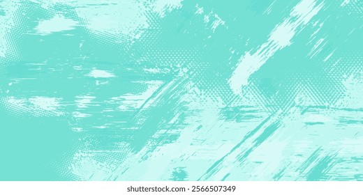 green tosca color pattern gradient grunge texture background. Vector Illustration