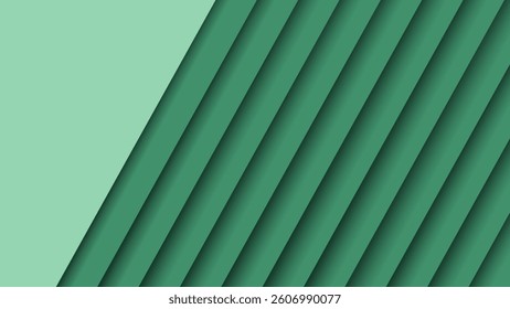 Green tosca modern papercut background with layered abstract design. Perfect for branding, web, social media, and print. High-quality vector, fully scalable and editable