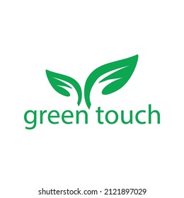 Green Touch logo design Template 