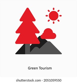 Green Tourism or Nature Icon Concept