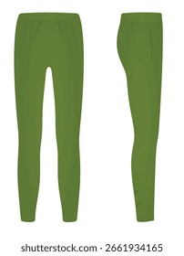 Pantalón de chándal verde. Ilustración vectorial	