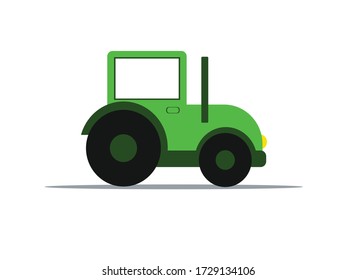 Grüntraktor, Vektor-Flachbild-Abbildung