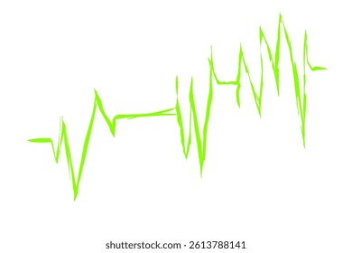 green trader wave pattern graphic vector without background