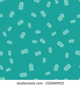 Green Traffic light icon isolated seamless pattern on green background.  Vector Illustration