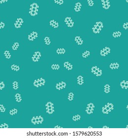 Green Traffic light icon isolated seamless pattern on green background.  Vector Illustration