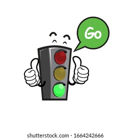 green traffic light illustration vector